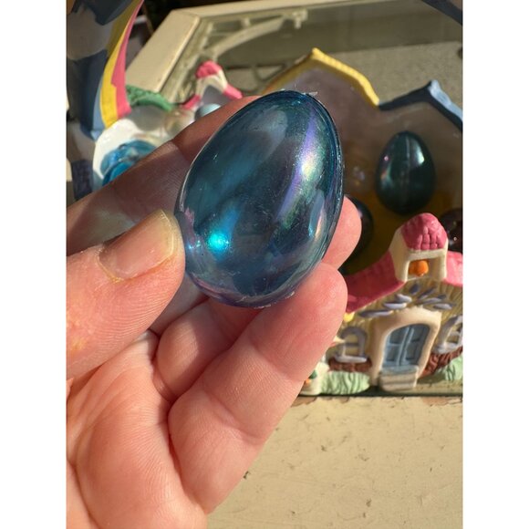 Vintage 1995 Porcelain Easter Basket with Eggs and Bunny - Picture 9 of 14